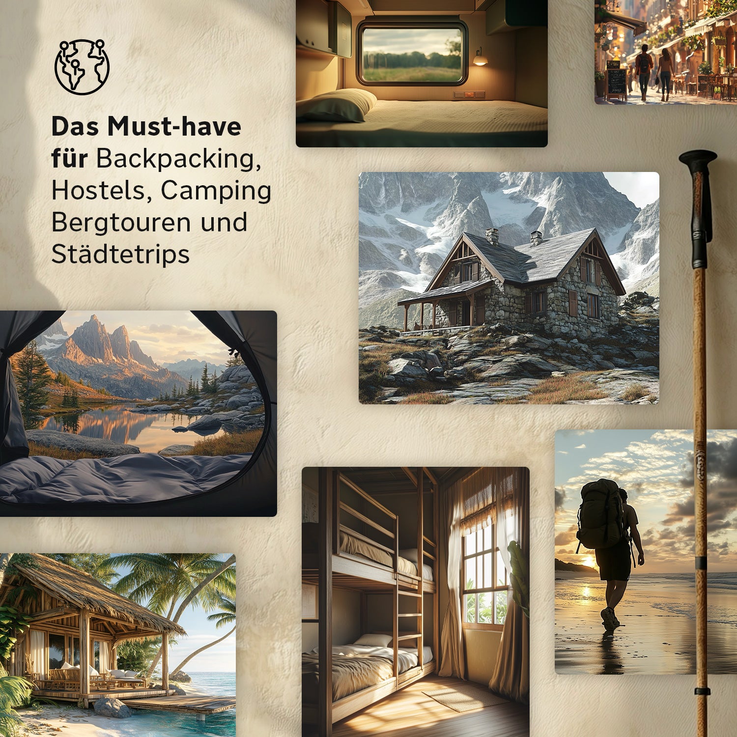 Hüttenschlafsack aus 100% Bio-Baumwolle