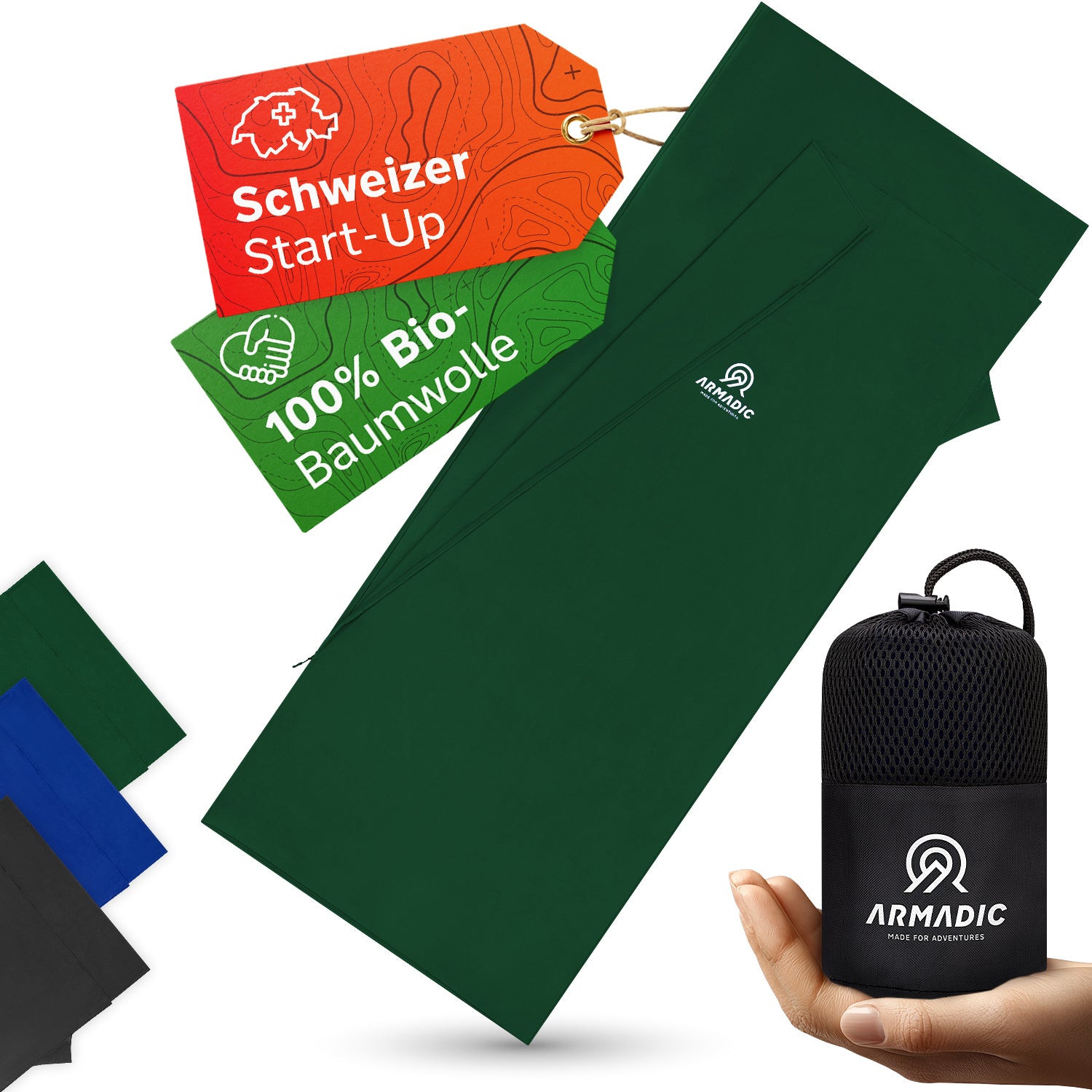 Hüttenschlafsack aus 100% Bio-Baumwolle