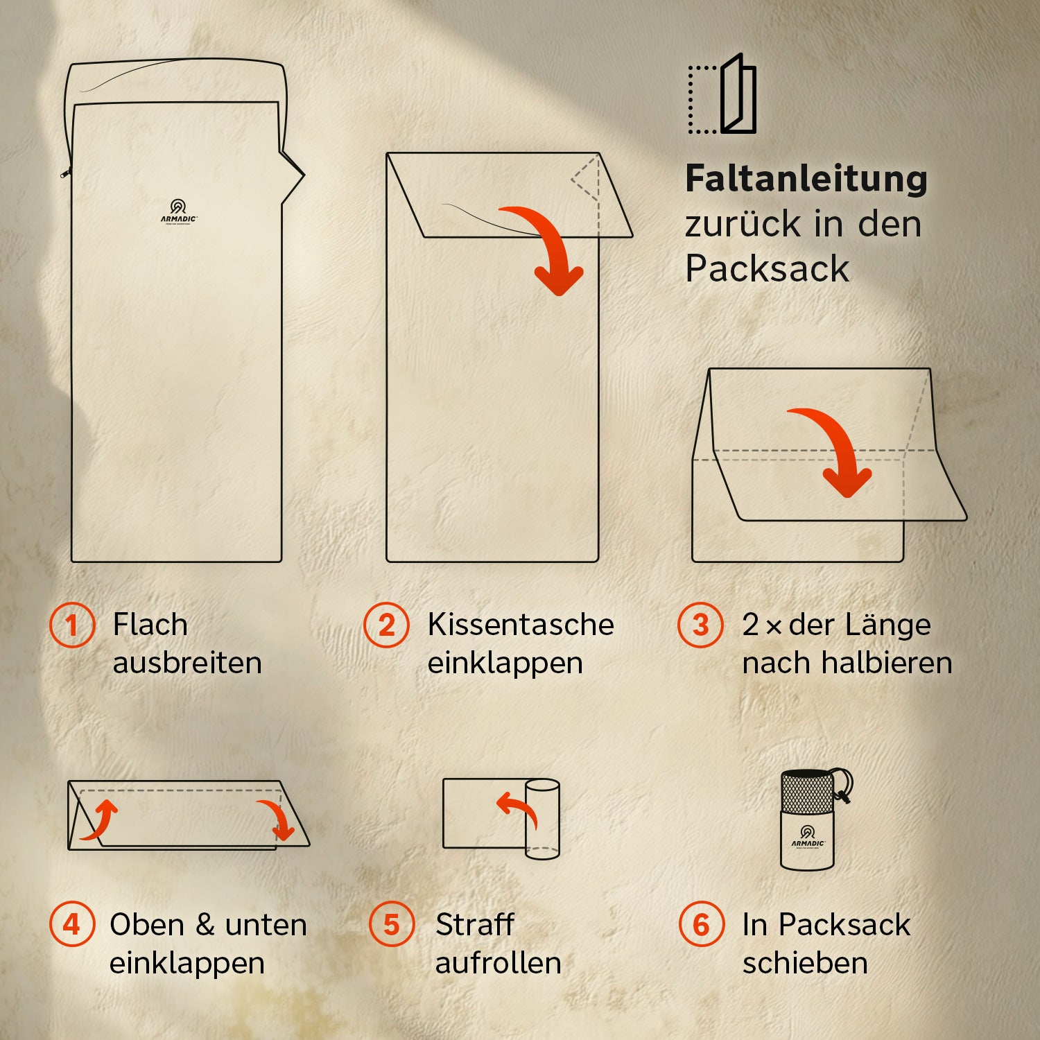 Hüttenschlafsack aus 100% Bio-Baumwolle
